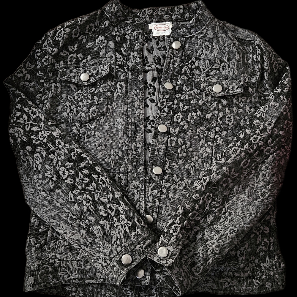 Spenny Lane Streetwear Wearable Art Handcrafted Denim Jacket Sz M